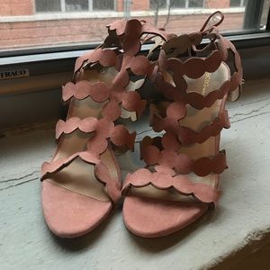 BCBG generation chino lace up sandals pink sz 7.5